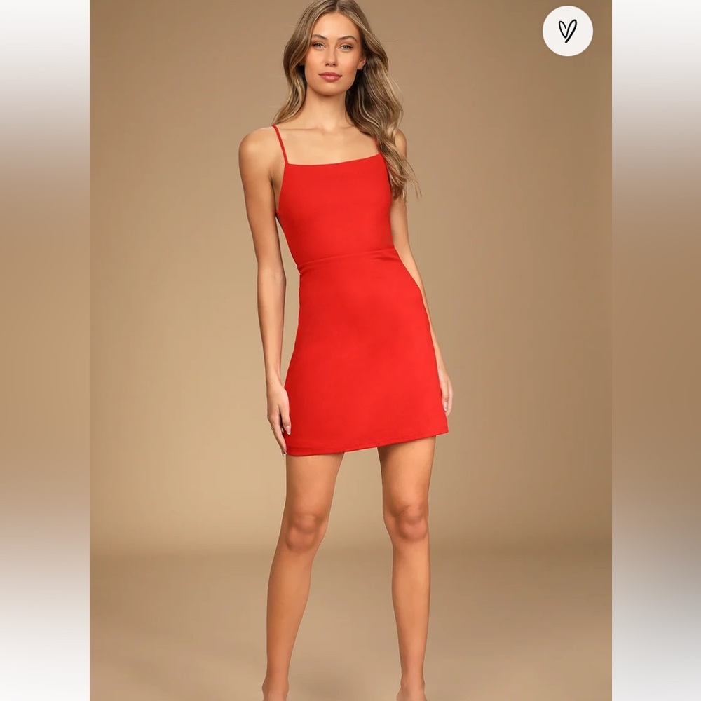 NWT Lulus Touch of Cute Ribbed Sleeveless Mini Dress